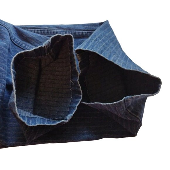 Carriage Court Jeans Womens 16 Straight Leg Pleated Front Striped Vintage - Picture 10 of 11